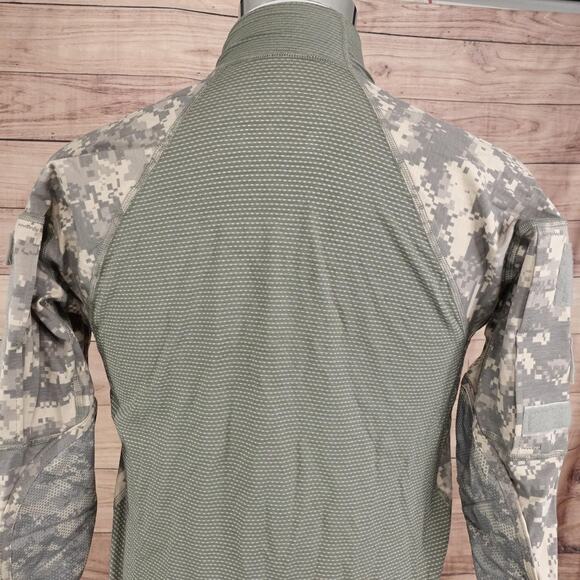 Massif Army Combat Shirt Mens Medium Green Camo ACS Tactical Flame Resistant Top - Picture 9 of 11